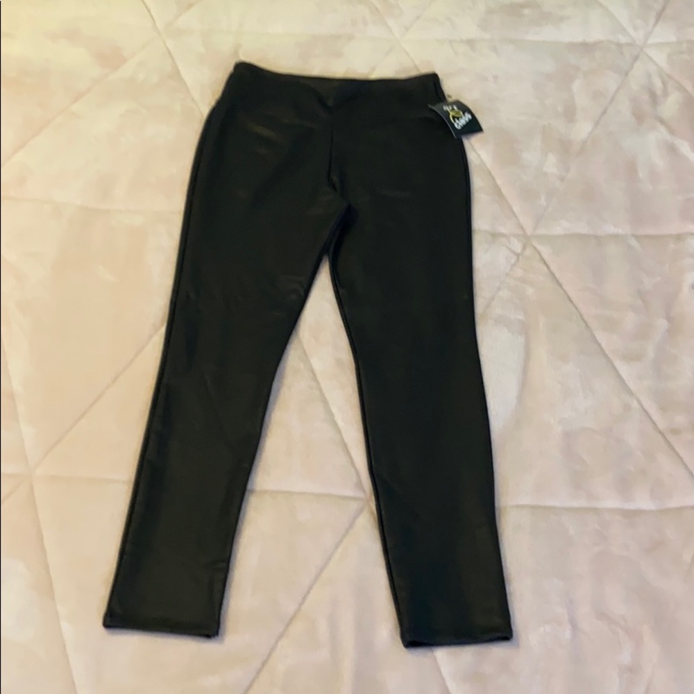 Black leather pants